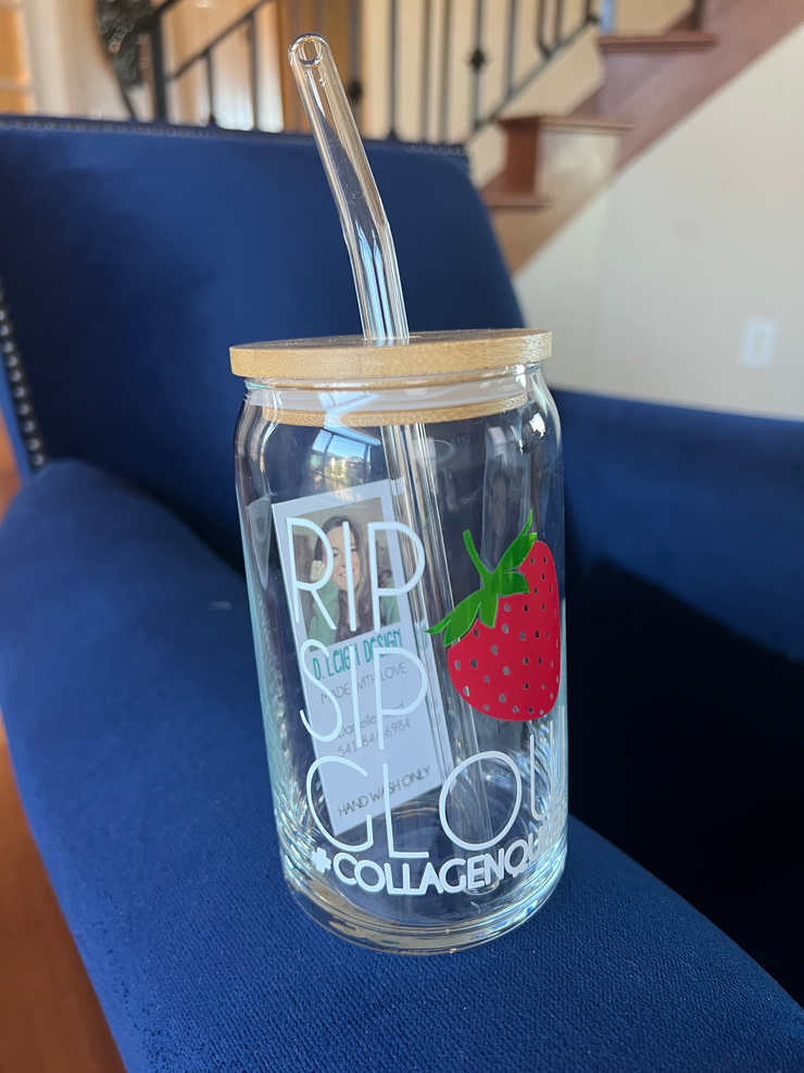 Glass Tumbler - Rip Sip & Glow