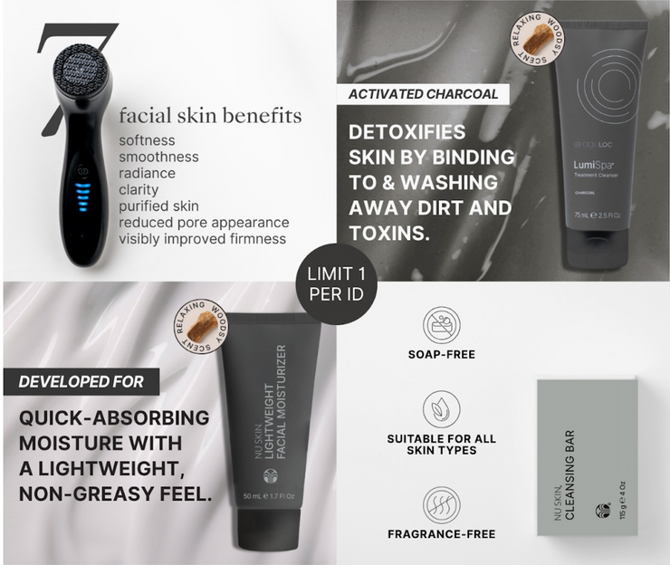 Men's Lumi Spa Kit - ageLOC LumiSpa I/O - Nu Skin Men's Black Special Edition